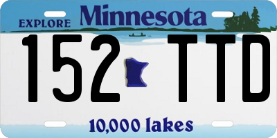 MN license plate 152TTD
