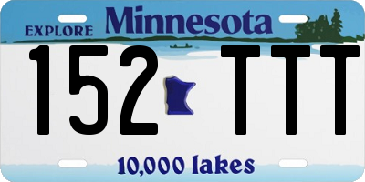MN license plate 152TTT