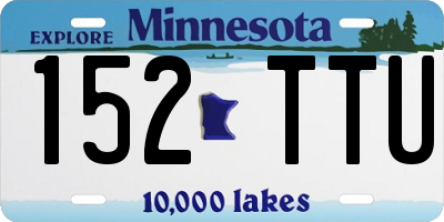 MN license plate 152TTU