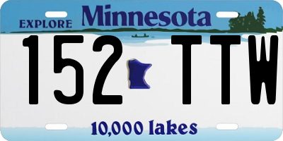 MN license plate 152TTW