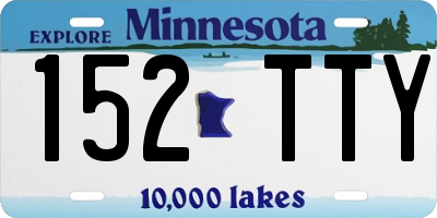 MN license plate 152TTY