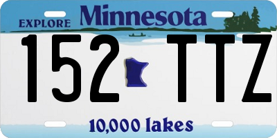 MN license plate 152TTZ
