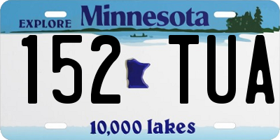 MN license plate 152TUA
