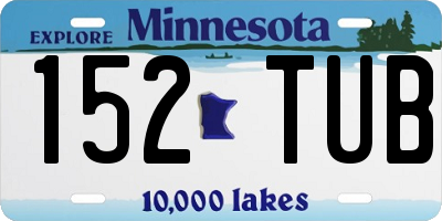 MN license plate 152TUB