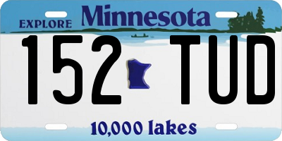 MN license plate 152TUD