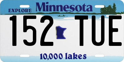 MN license plate 152TUE