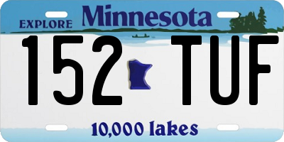 MN license plate 152TUF