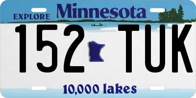 MN license plate 152TUK