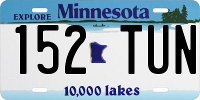 MN license plate 152TUN