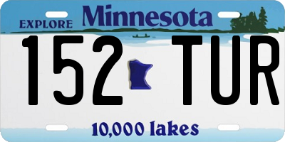 MN license plate 152TUR