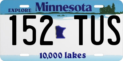 MN license plate 152TUS
