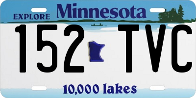 MN license plate 152TVC