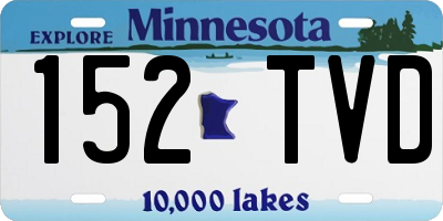 MN license plate 152TVD