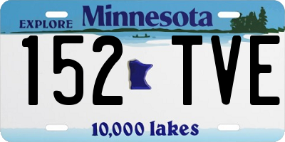 MN license plate 152TVE
