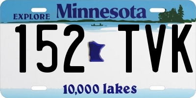 MN license plate 152TVK