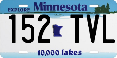 MN license plate 152TVL