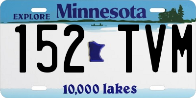 MN license plate 152TVM