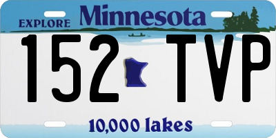 MN license plate 152TVP