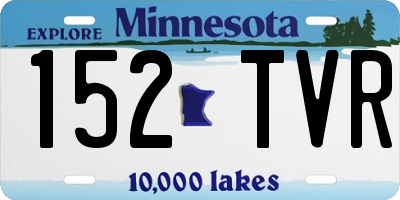 MN license plate 152TVR