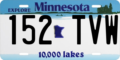 MN license plate 152TVW