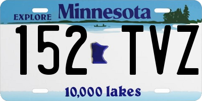 MN license plate 152TVZ