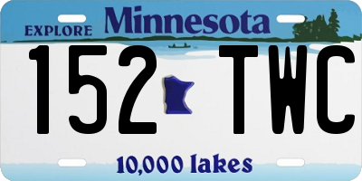 MN license plate 152TWC