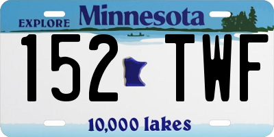 MN license plate 152TWF