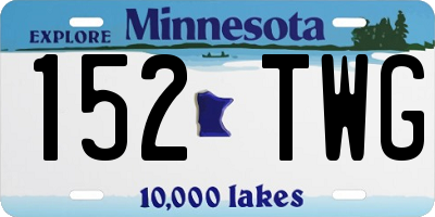MN license plate 152TWG