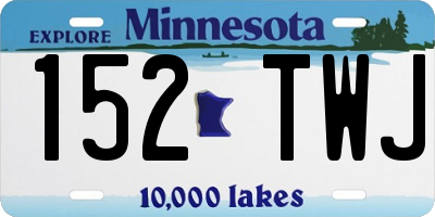 MN license plate 152TWJ