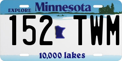 MN license plate 152TWM