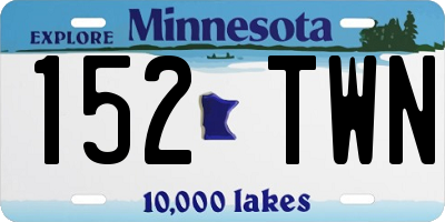MN license plate 152TWN