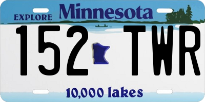 MN license plate 152TWR