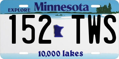 MN license plate 152TWS