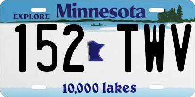 MN license plate 152TWV