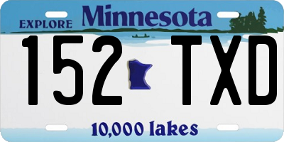 MN license plate 152TXD