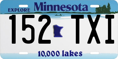 MN license plate 152TXI