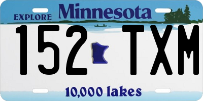 MN license plate 152TXM