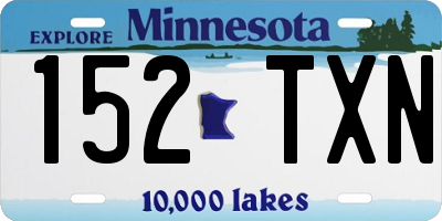 MN license plate 152TXN