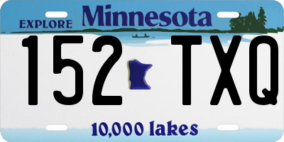 MN license plate 152TXQ
