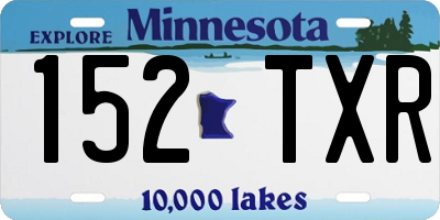 MN license plate 152TXR