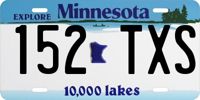 MN license plate 152TXS