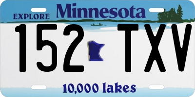 MN license plate 152TXV