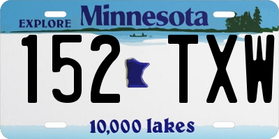 MN license plate 152TXW