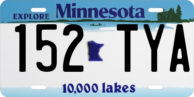 MN license plate 152TYA