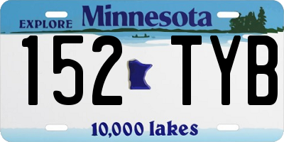 MN license plate 152TYB