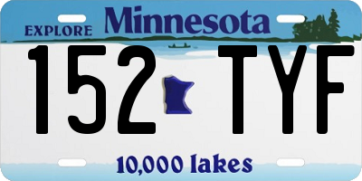 MN license plate 152TYF