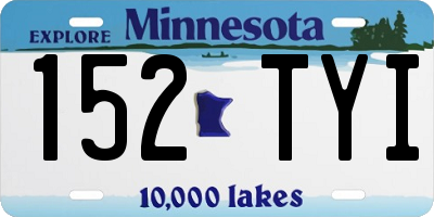 MN license plate 152TYI