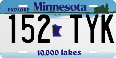 MN license plate 152TYK