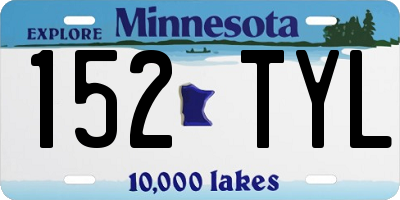 MN license plate 152TYL