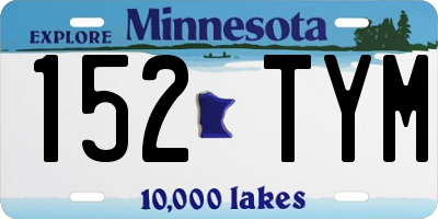 MN license plate 152TYM